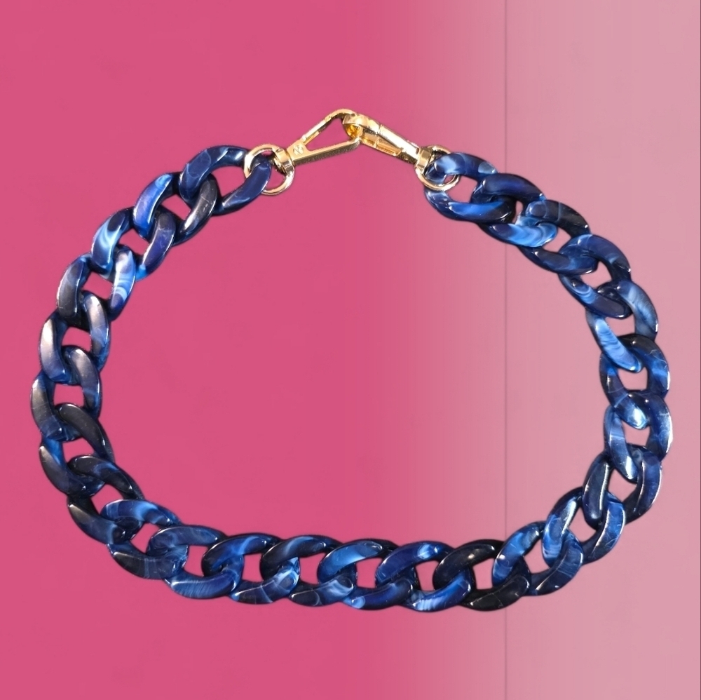 Blue Chunky Bag Chain